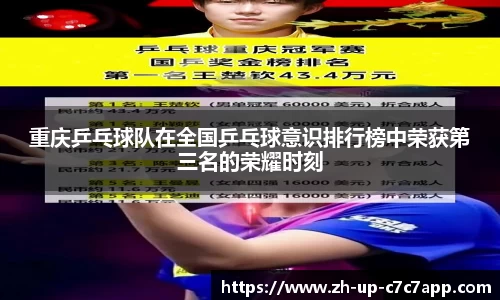 重庆乒乓球队在全国乒乓球意识排行榜中荣获第三名的荣耀时刻